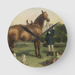 Reloj Redondo Mediano Prosperidad (aceite en lona)