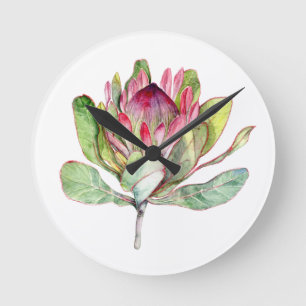Reloj Redondo Mediano Protea Flower