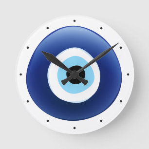Reloj Redondo Mediano Protección del Ojo Malo Mediterráneo