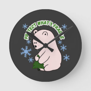 Reloj Redondo Mediano Protege Personalizado Lo Que Es Frágil