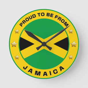 Reloj Redondo Mediano Proud To Be From Jamaica