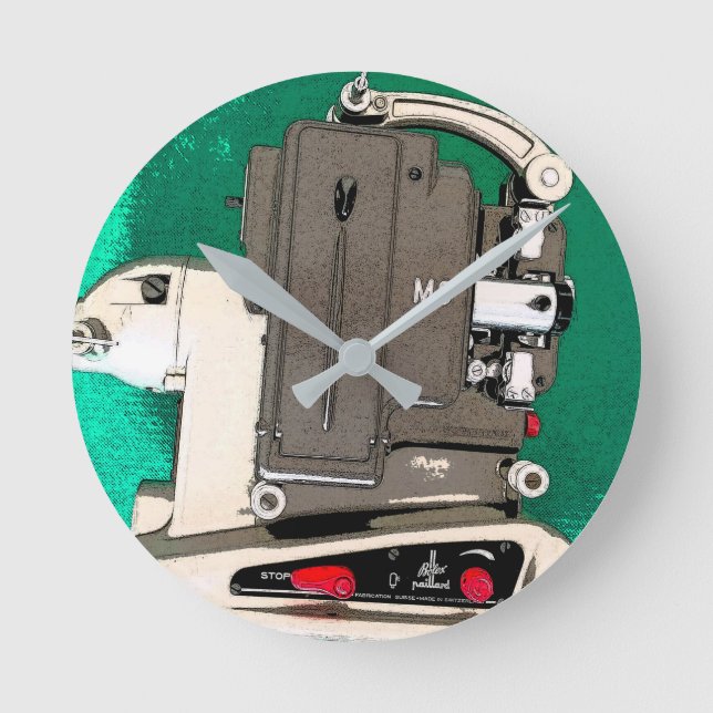 Reloj Redondo Mediano Proyector de películas vintage (Anverso)