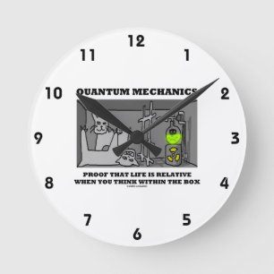 Reloj Redondo Mediano Prueba de los mecánicos de Quantum que la vida es