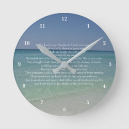 Reloj Redondo Mediano Psalm 23 Beautiful Christian Beach House Religious