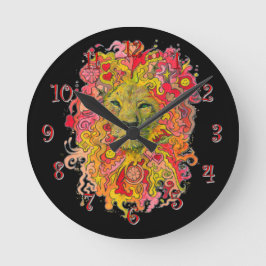 Reloj Redondo Mediano Psychedelic Lion
