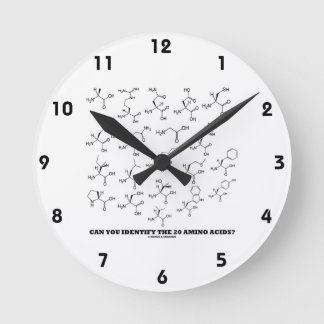 Reloj Redondo Mediano ¿Puedes Identificar Los 20 Ácidos Amino? (Química)