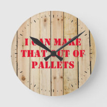 PUEDO HACERLO DE PALLETS ROUND CLOCK