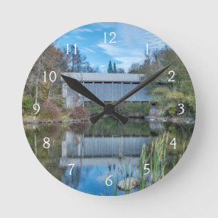 Reloj Redondo Mediano Puente Cubierto Milby