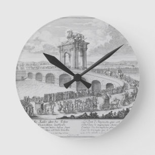 Reloj Redondo Mediano Puente de Augustus encendido vía Flaminia, cerca