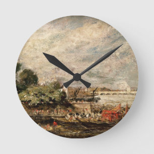 Reloj Redondo Mediano Puente de John Constable el Waterloo desde