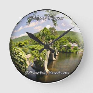 Reloj Redondo Mediano Puente de las flores - caídas de Shelburne