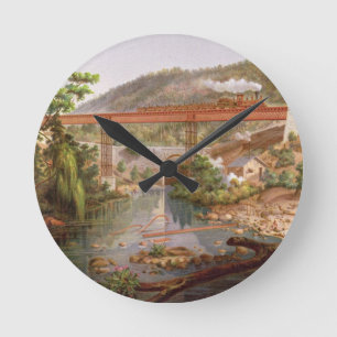 Reloj Redondo Mediano Puente ferroviario en Atoyac, del 'álbum del Mexi