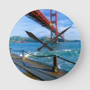 Reloj Redondo Mediano Puente Golden Gate y Bahía de San Francisco