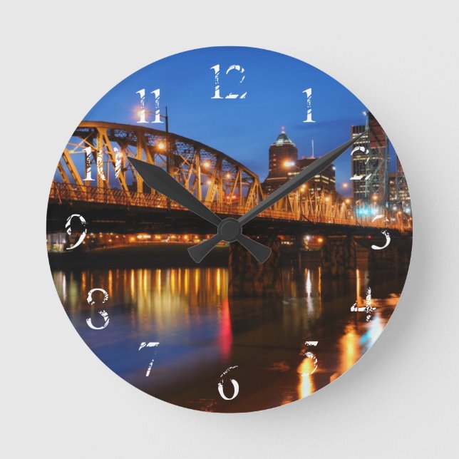 Reloj Redondo Mediano Puente Hawthorne (Anverso)