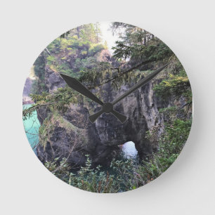 Reloj Redondo Mediano Puente Natural, Thunder Rock Cove, Oregón