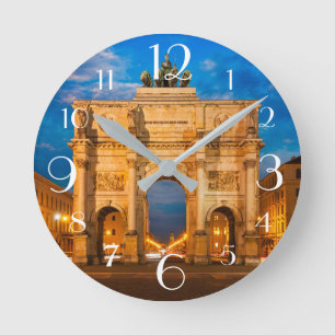 Reloj Redondo Mediano Puerta de la Victoria, Munich Alemania