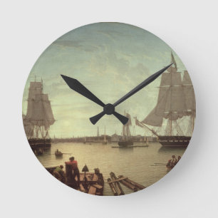 Reloj Redondo Mediano Puerto de Boston del muelle de la constitución