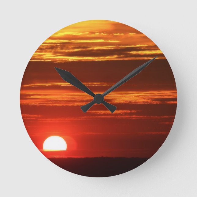 Reloj Redondo Mediano Puesta del sol (Anverso)