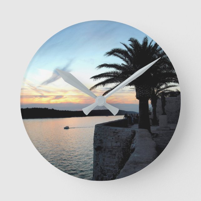 Reloj Redondo Mediano Puesta del sol croata (Anverso)