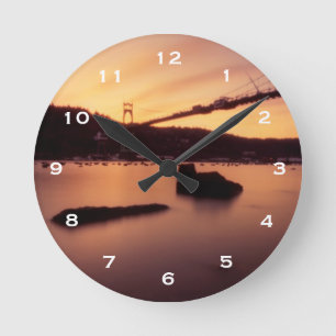 Reloj Redondo Mediano Puesta del sol del puente de St Johns