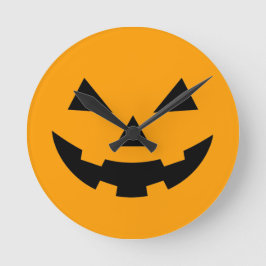Reloj Redondo Mediano Pumpkin Face Wall Clock