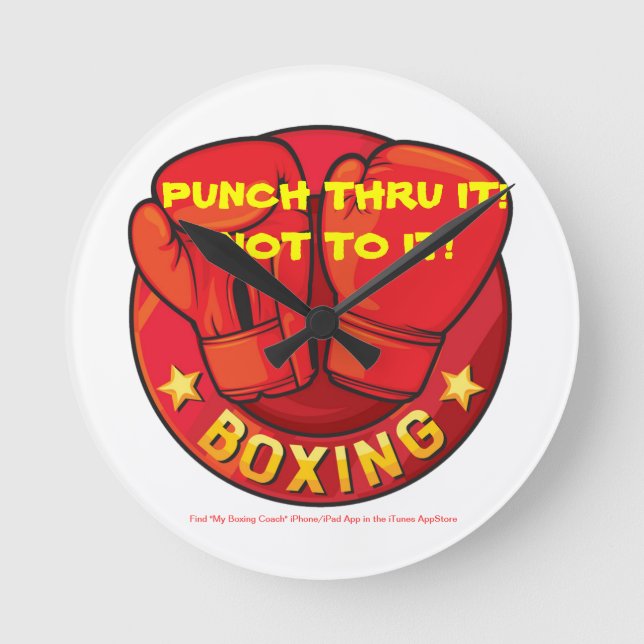 Reloj Redondo Mediano Punch Thru It!  Not To It! Clock (Anverso)