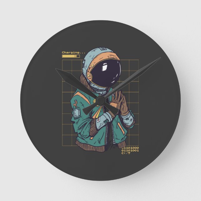 RELOJ REDONDO MEDIANO PUNK CIBER ASTRONAUT SUIT (Anverso)