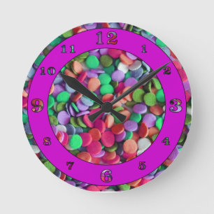 Reloj Redondo Mediano Puntos Candy 3