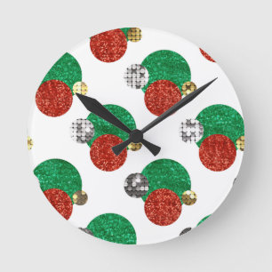 Reloj Redondo Mediano puntos de navidades secuenciales