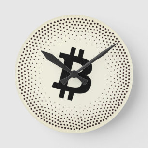Reloj Redondo Mediano Puntos de satoshi de Bitcoin