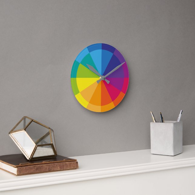 Reloj Redondo Mediano Puro arcoiris (Oficina)