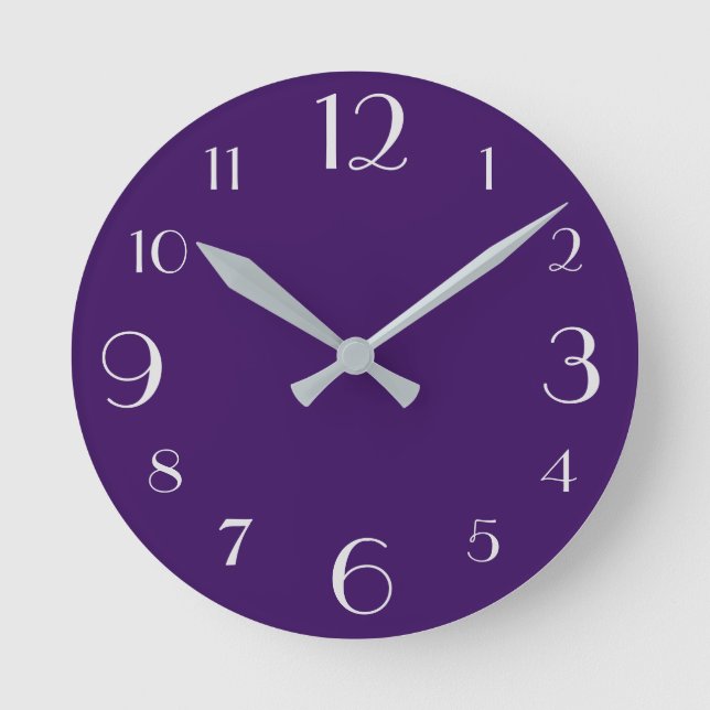 Reloj Redondo Mediano Purple (Anverso)