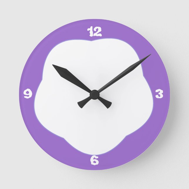 Reloj Redondo Mediano Purple cute designer (Anverso)