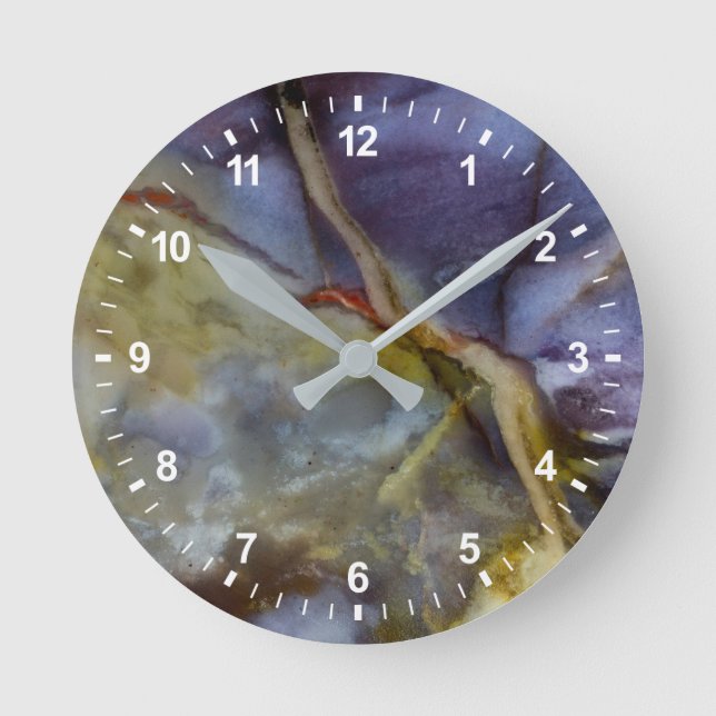 Reloj Redondo Mediano Purple Jasper (Anverso)