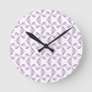 Reloj Redondo Mediano Purple Pinwheels