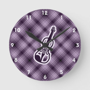 Reloj Redondo Mediano Purple Violin