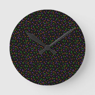 Reloj Redondo Mediano Purpurina espeluznante