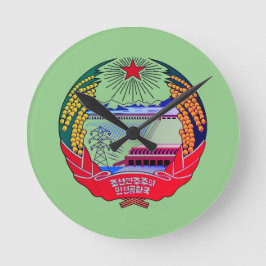 Reloj Redondo Mediano Pyongyang, Corea del Norte (RPDC) Hermit Kingdom