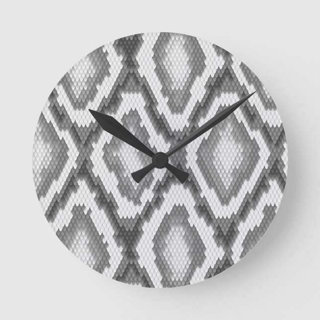 Reloj Redondo Mediano Python snake skin pattern (Anverso)