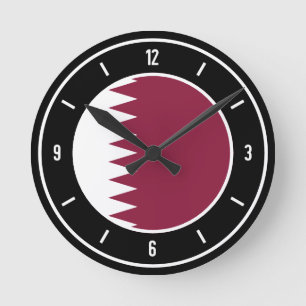 Reloj Redondo Mediano Qatar Flag Elegant