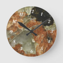 Quartz naranja, negro y transparente