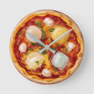 Reloj Redondo Mediano Quattro Formaggi Pizza