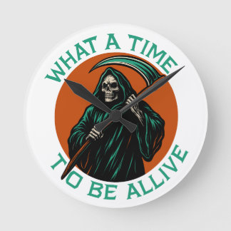 Reloj Redondo Mediano Qué momento para vivir