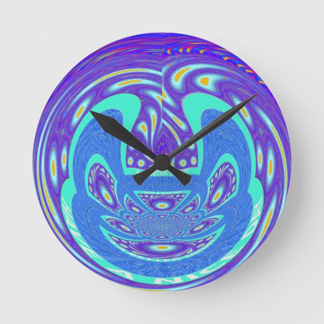 Reloj Redondo Mediano Que tengas un día feliz (Anverso)