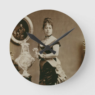 Reloj Redondo Mediano Queen Emma (1836-85) (sepia photograph)