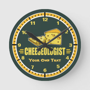Reloj Redondo Mediano Queso Divertido