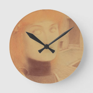 Reloj Redondo Mediano ¿Quién entregarme? (lápiz coloreado en el papel)