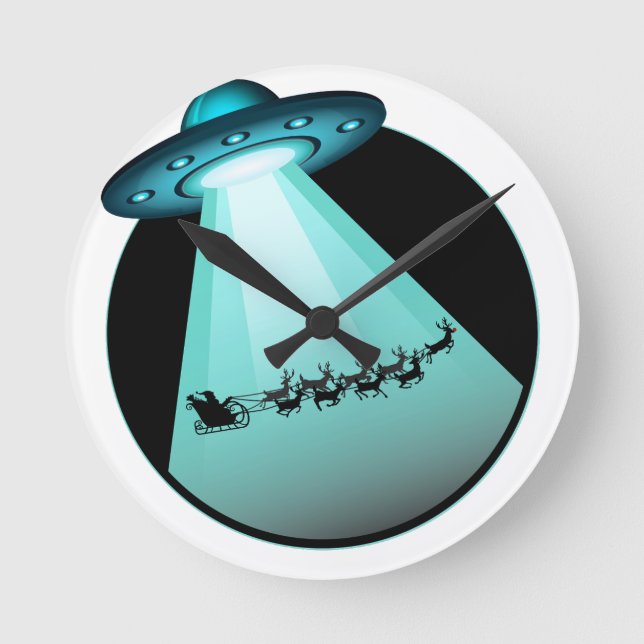 Reloj Redondo Mediano Quiero Creer En Santa (Anverso)