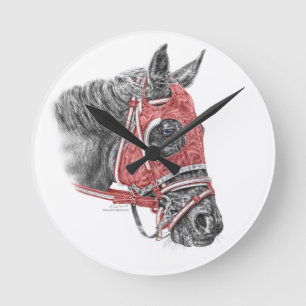 Reloj Redondo Mediano Race Horse Portrait Silys