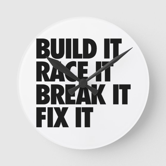 Reloj Redondo Mediano RaceCar (Anverso)